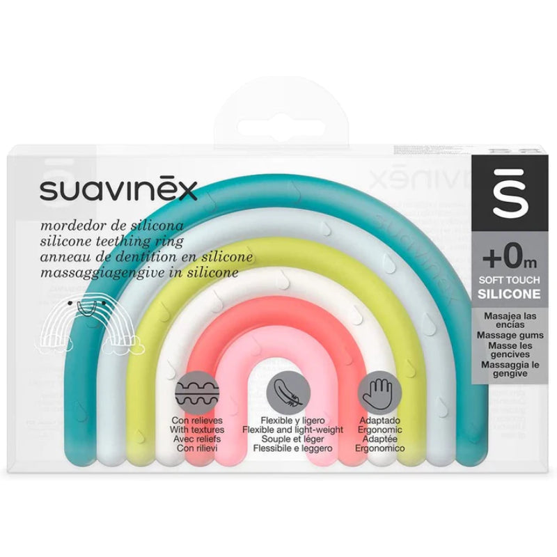 Suavinex Rainbow Silicone Teething Ring
