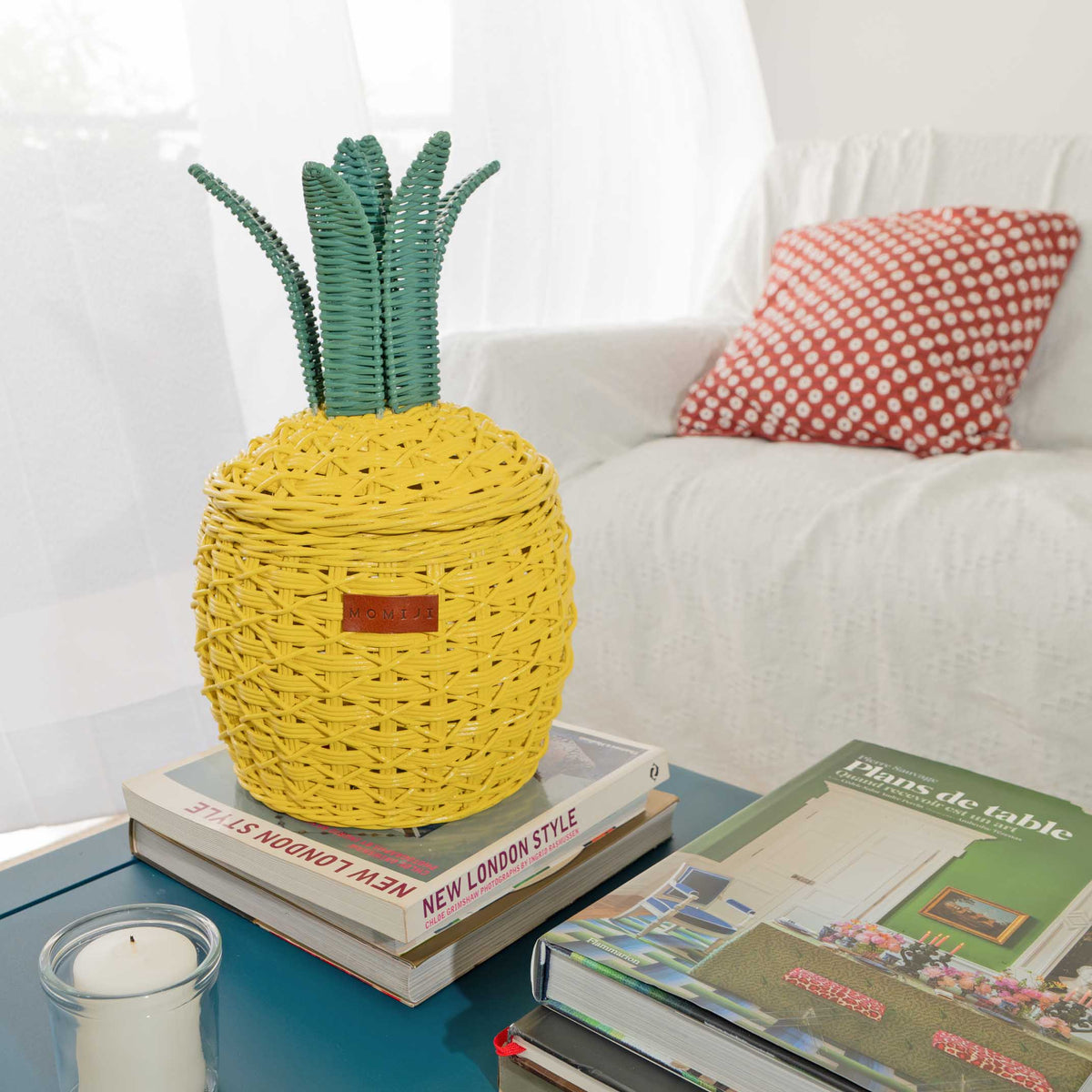 MOMIJI Pineapple Storage Basket Small - Yellow