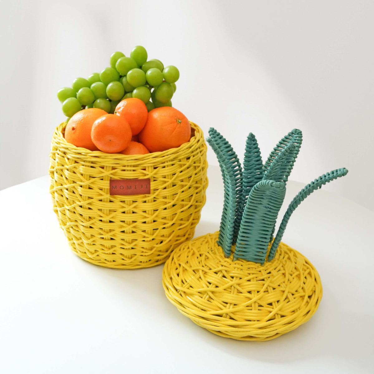 MOMIJI Pineapple Storage Basket Small - Yellow