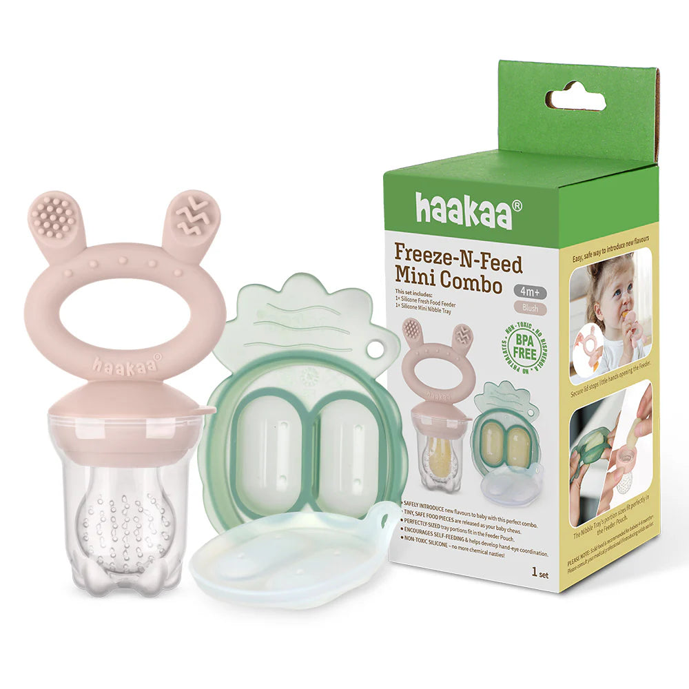 Haakaa Freeze-N-Feed Mini Combo - Feeder + Pea Green Tray (Assorted Colours)