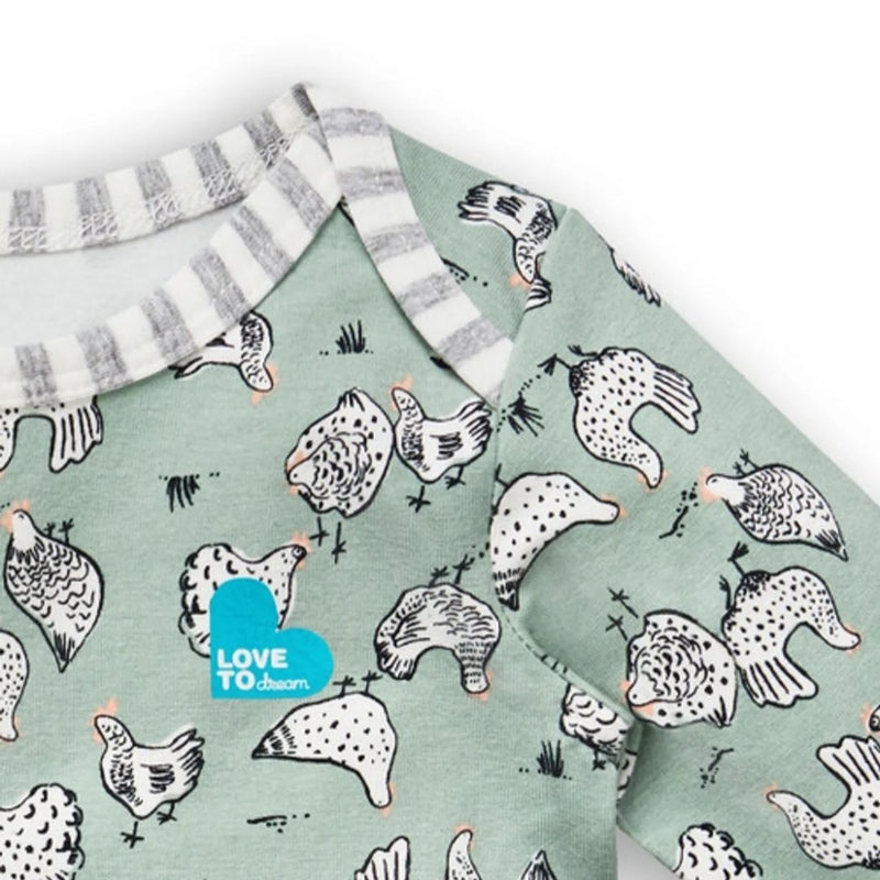 Love to Dream Long Sleeve Bodysuit - Chicken Run Olive - 1.0 Tog