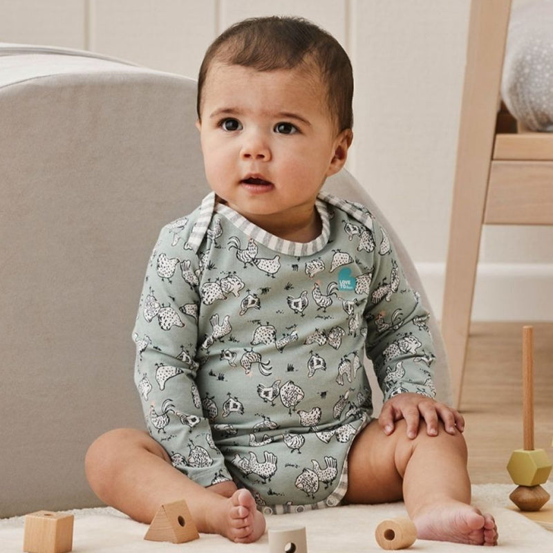 Love to Dream Long Sleeve Bodysuit - Chicken Run Olive - 1.0 Tog