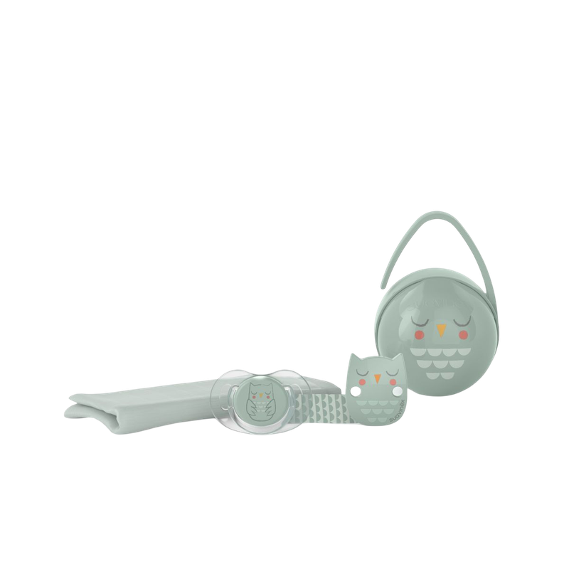 Suavinex Bonhomia Owl Baby 4 piece Gift Set - Green