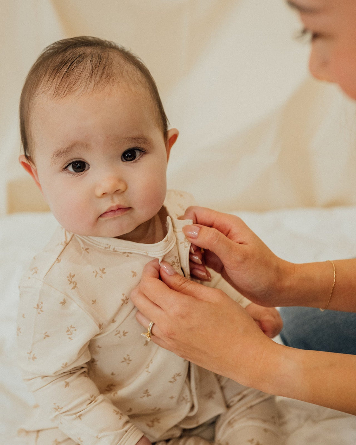 Magnetic Baby Sleepsuit - Still in Bloom