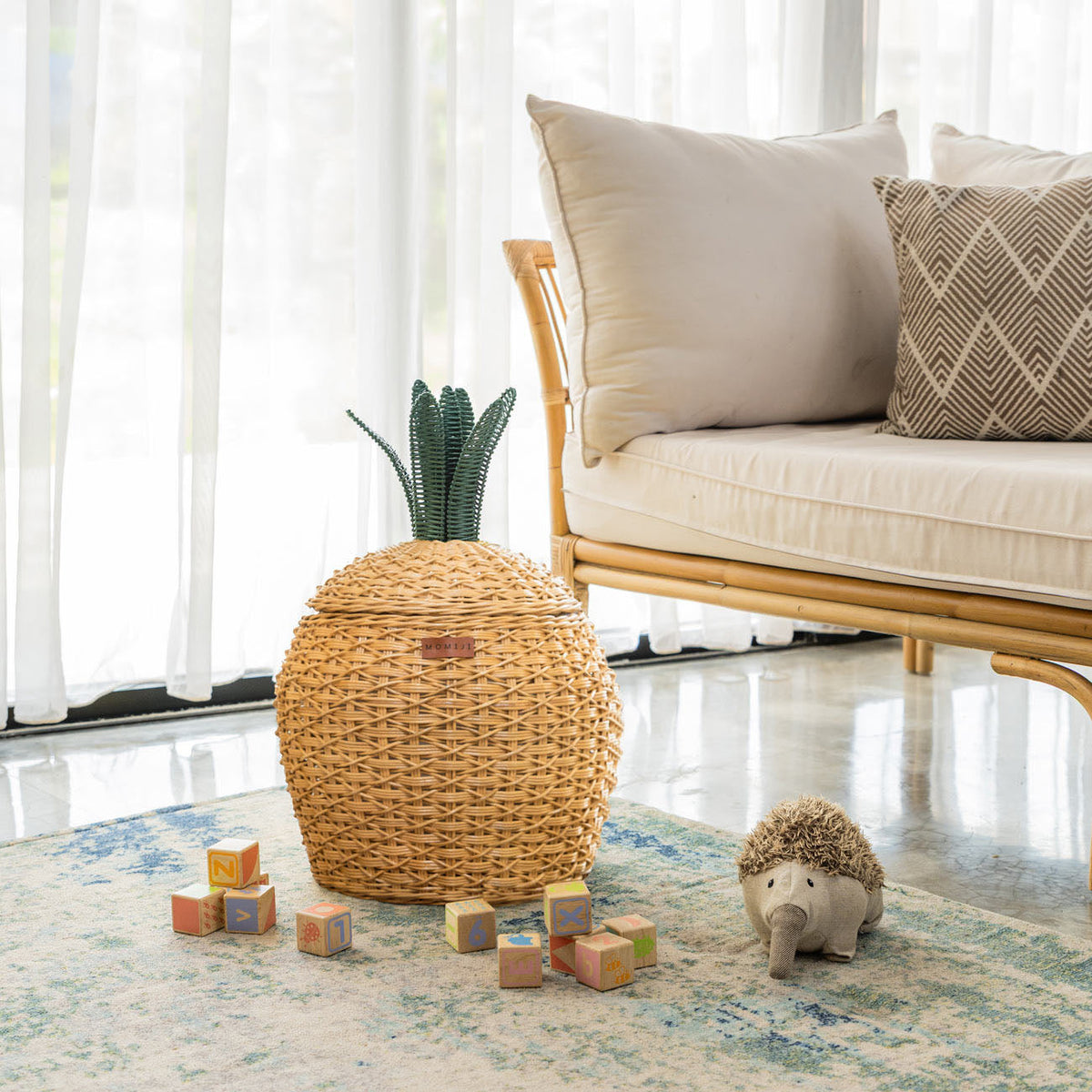MOMIJI Pineapple Storage Basket Medium - Natural