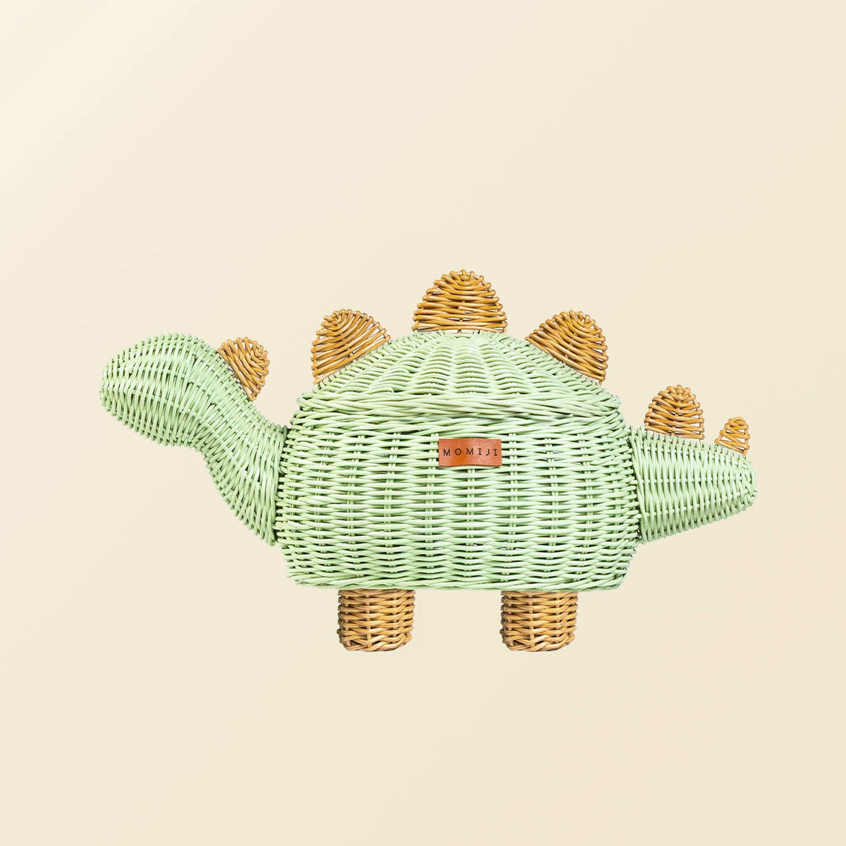 MOMIJI Dinosaur Storage Basket - Medium Mint Green
