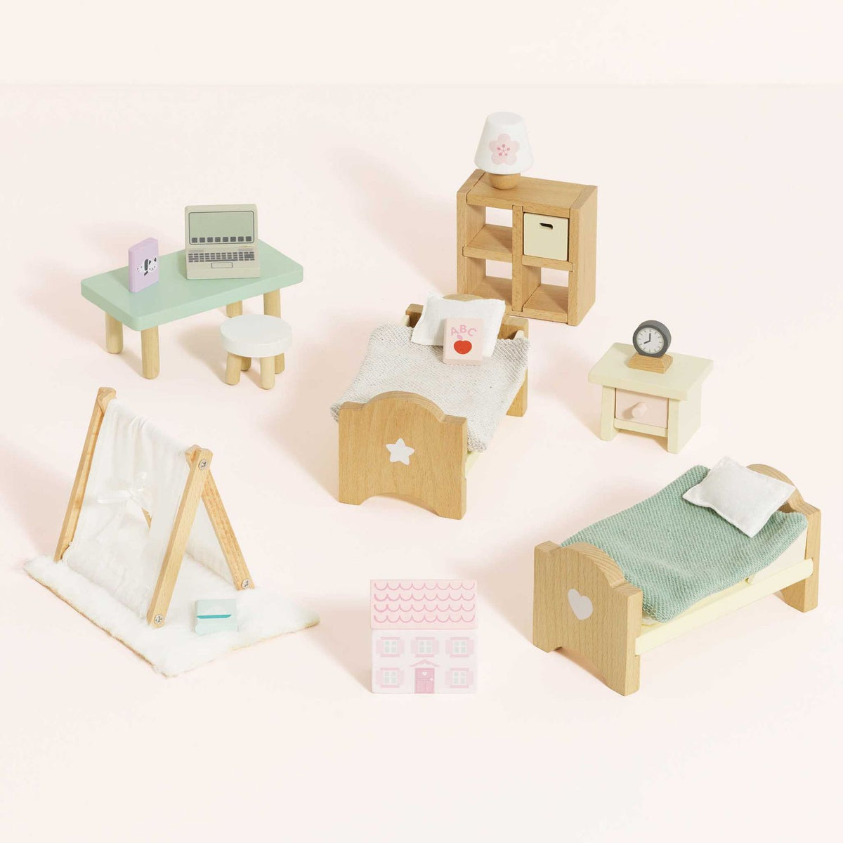 Le Toy Van Wooden Dolls House Children's Bedroom Furniture Set
