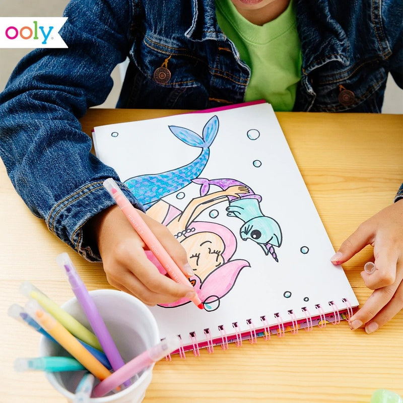 Ooly Pastel Liners Double-Ended Pastel Markers - Set of 8