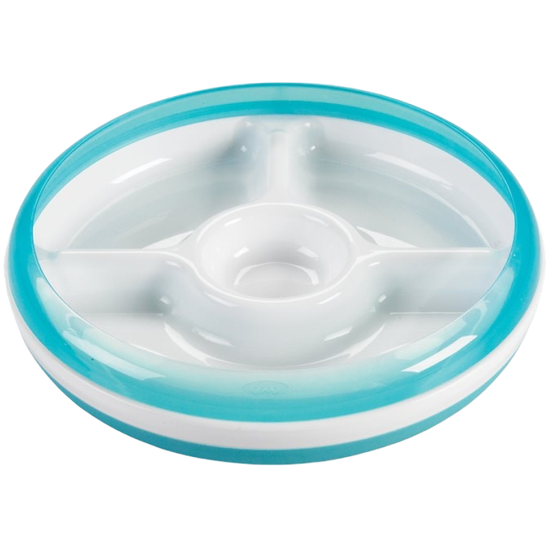 OXO Tot Divided Plate with Removable Ring - Aqua