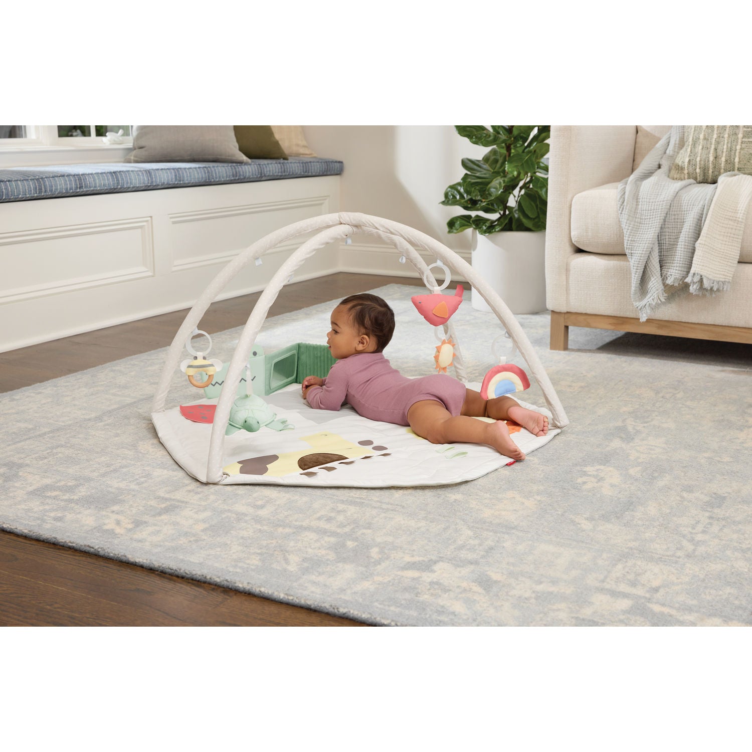 Skip Hop Geometric Wonders Activity Gym (With Crocodile Tummy Time Mirror)