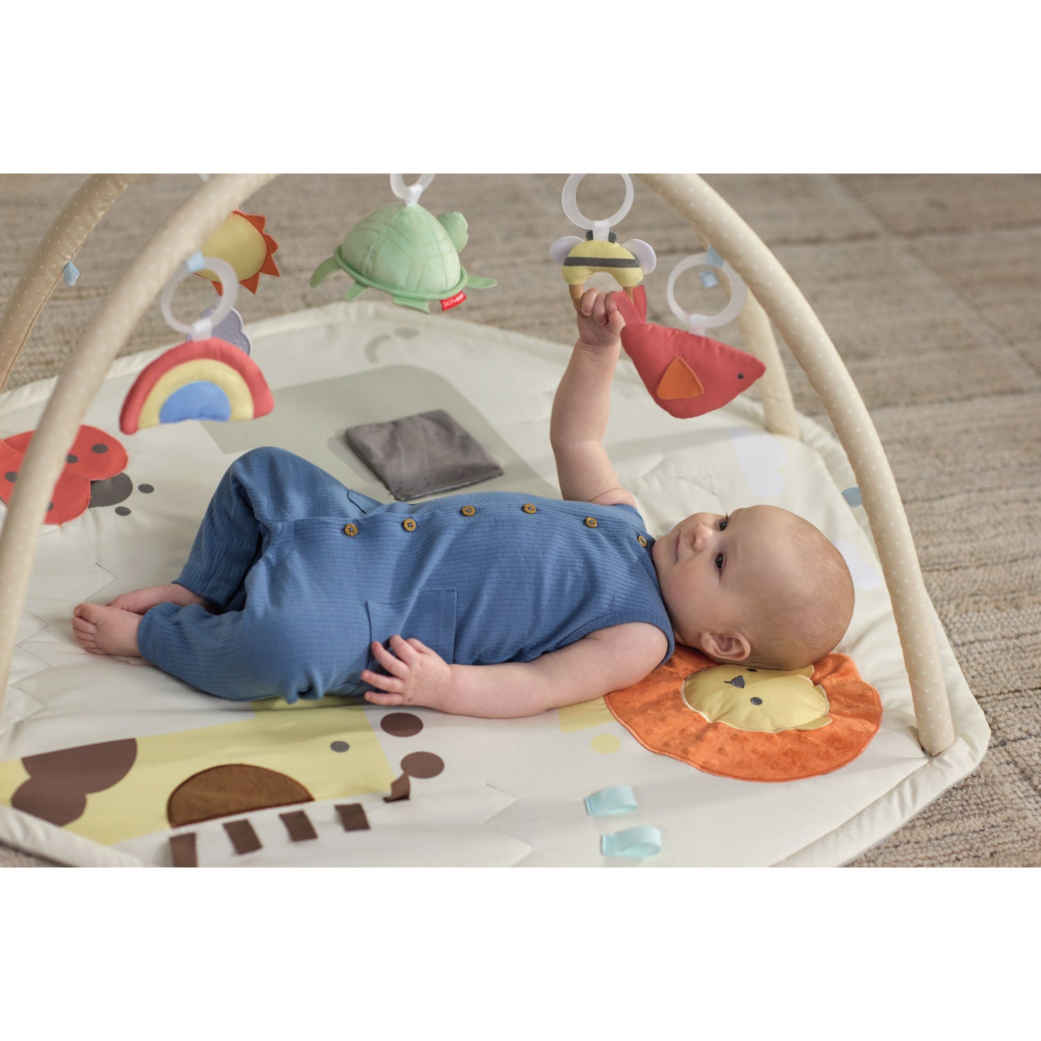 Skip Hop Geometric Wonders Activity Gym (With Crocodile Tummy Time Mirror)