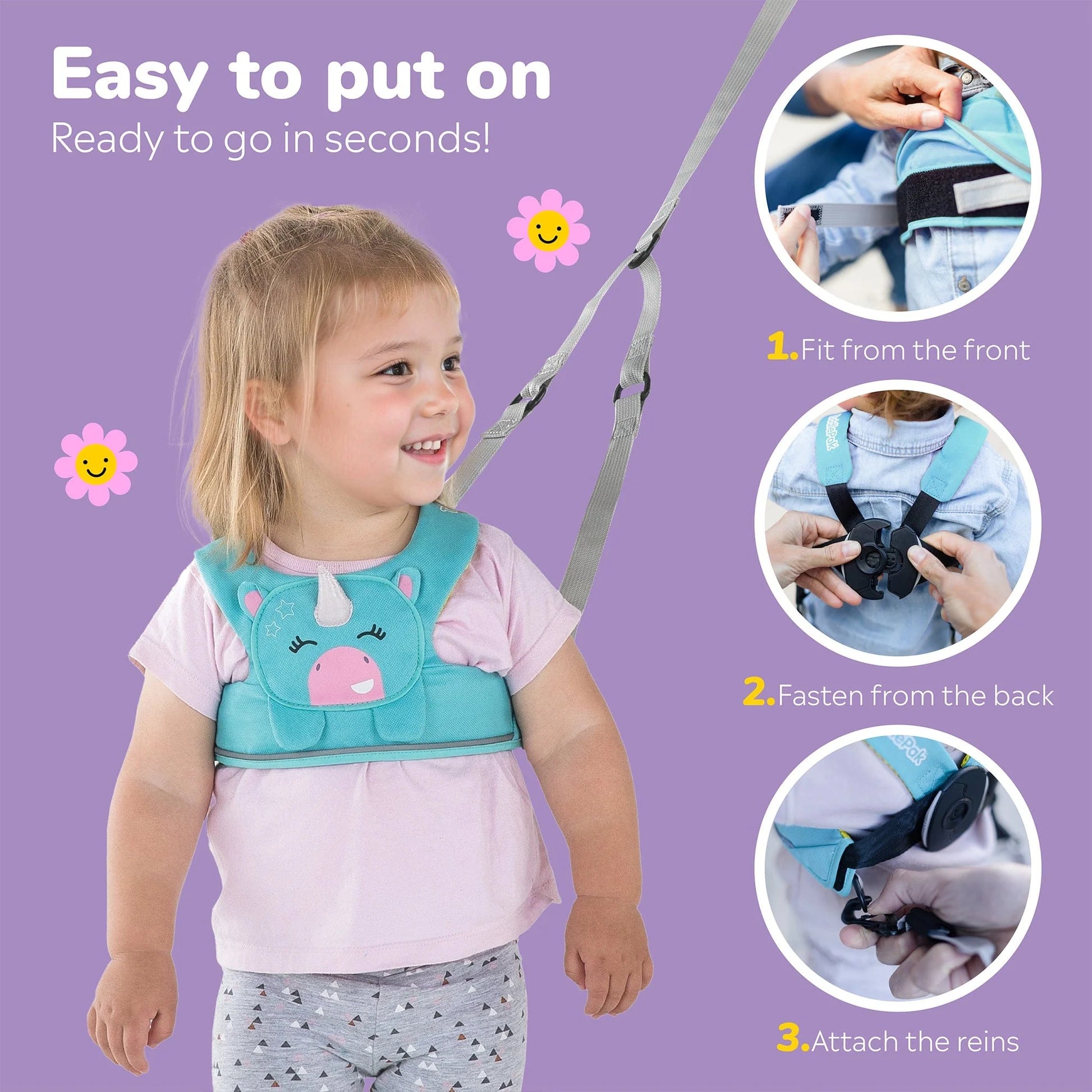 Trunki ToddlePak Toddler Reins - Una the Unicorn