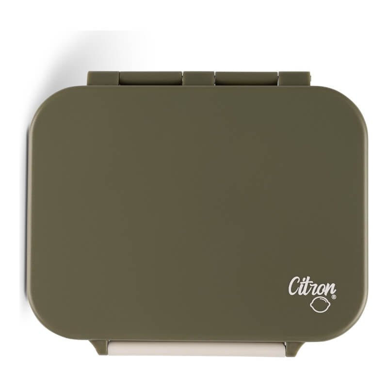 Citron Absolut Tritan Snackbox with 3 Compartments - Olive Green