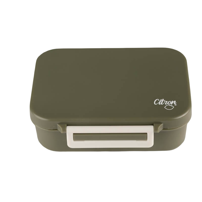 Citron Absolut Tritan Snackbox with 3 Compartments - Olive Green