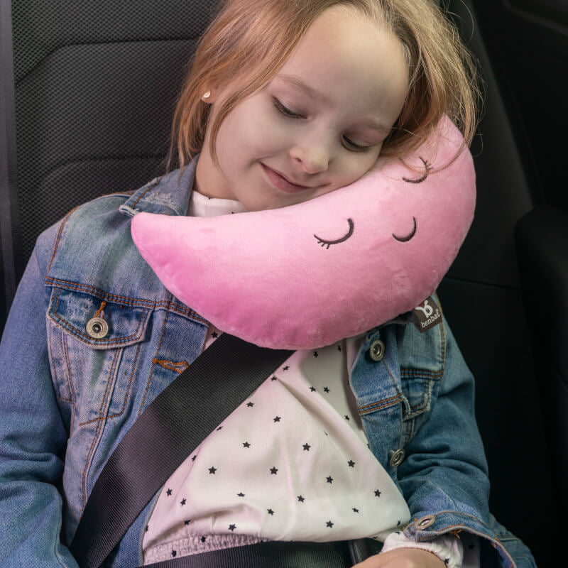BenBat Mooni Seat Belt Head Support - Pink