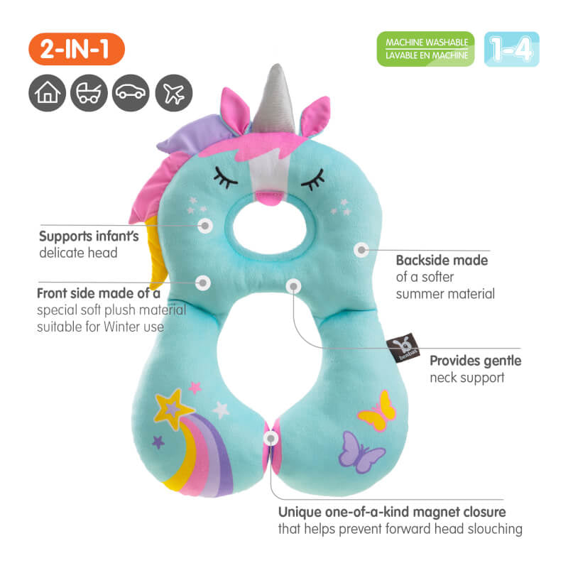 BenBat Travel Friends Headrest - 1-4 yrs - Unicorn