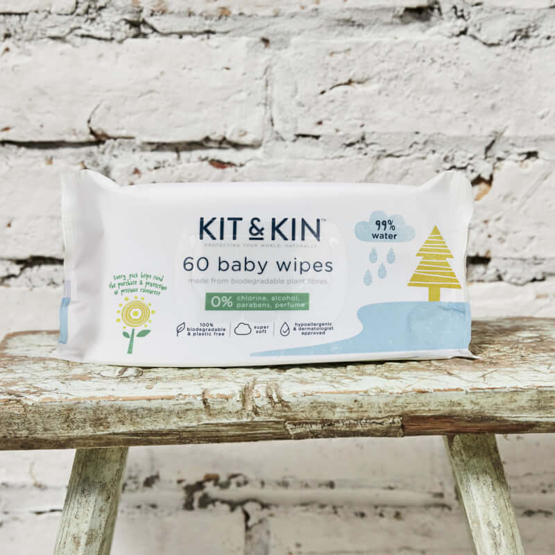 Kit & Kin Biodegradable Baby Wipes 60s