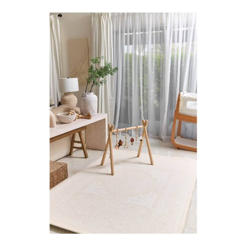 Milk It Baby Boho Beige and Sage Leaf Reversible Playmat
