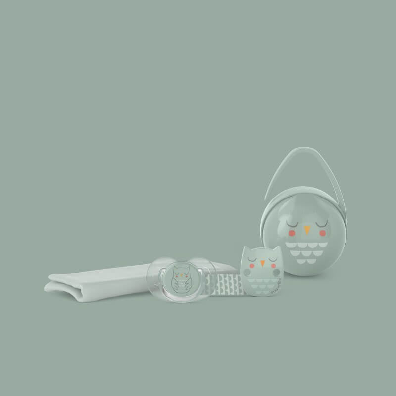 Suavinex Bonhomia Owl Baby 4 piece Gift Set - Green