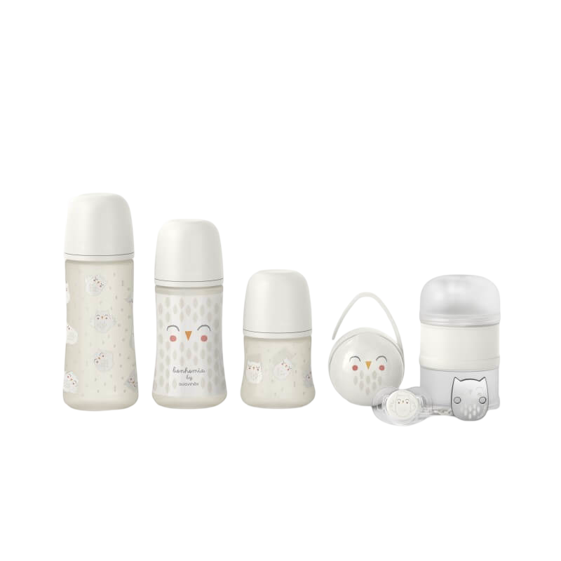 Suavinex Bonhomia Owl Welcome Baby Gift Set 7 Pieces - Beige
