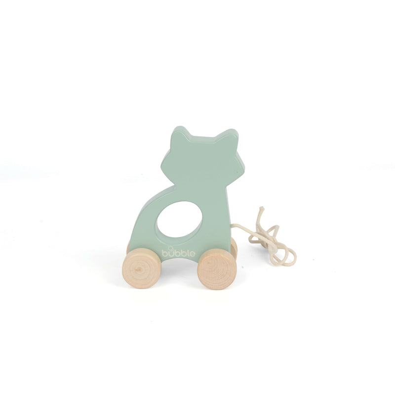 Bubble Wooden Raccoon Pull Along Toy