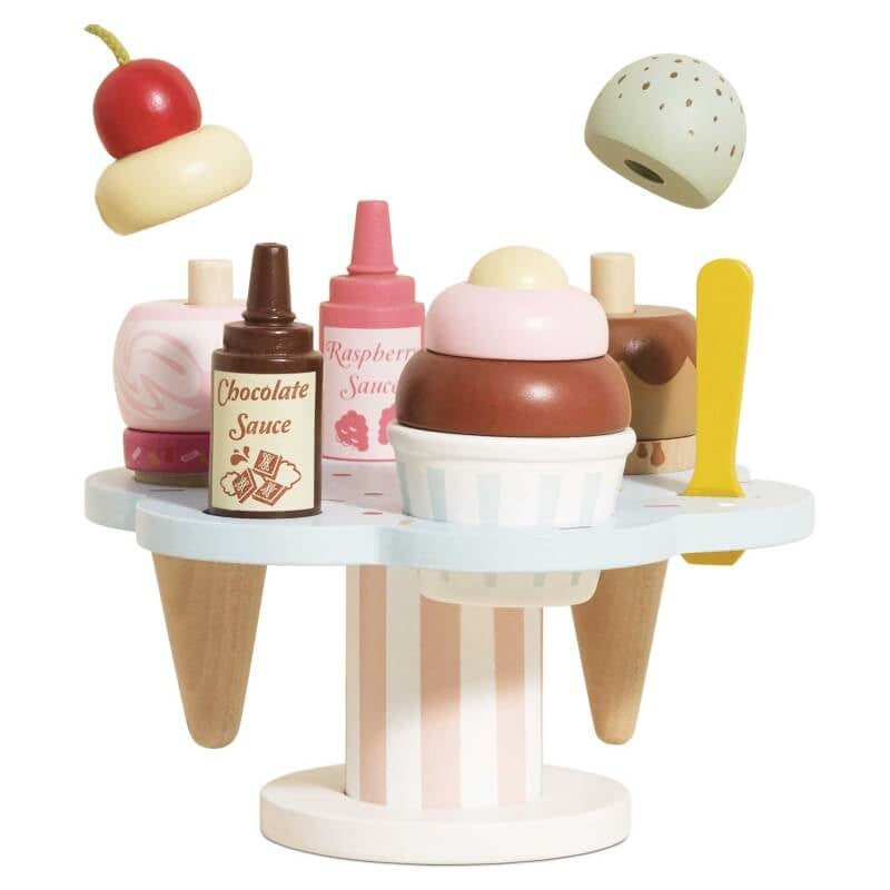 Le Toy Van Wooden Ice Cream Stand & Toppings