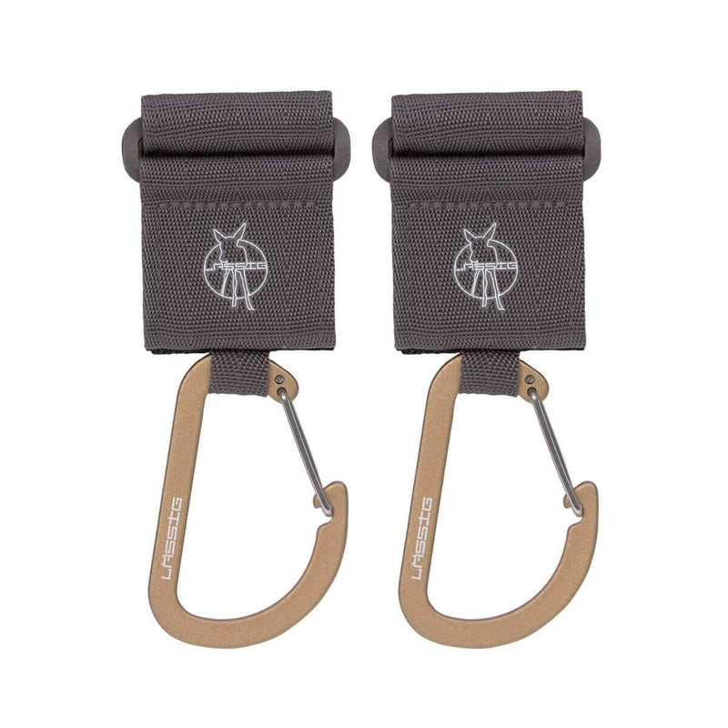 Lassig Cas Stroller Hooks With Carabiner 2 Pack