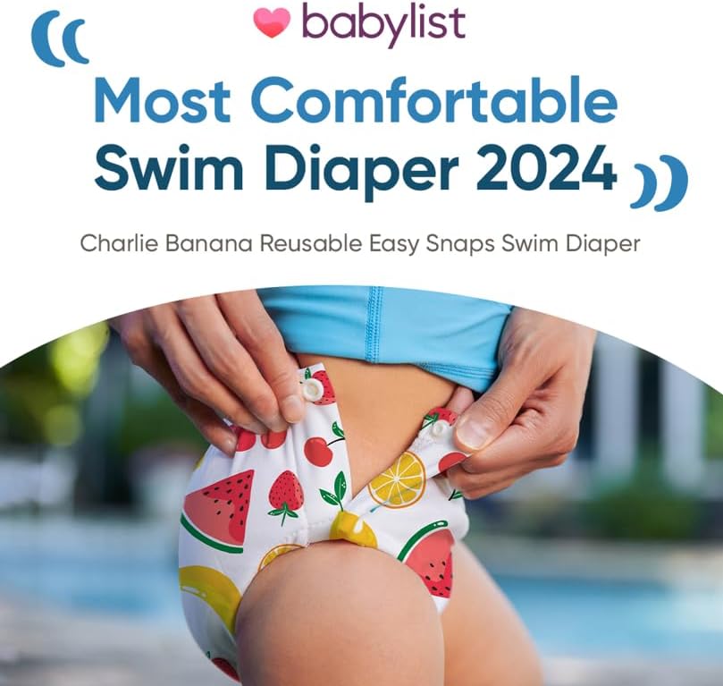 Charlie Banana Reusable Swim Diaper Snaps - Hello Sunshine
