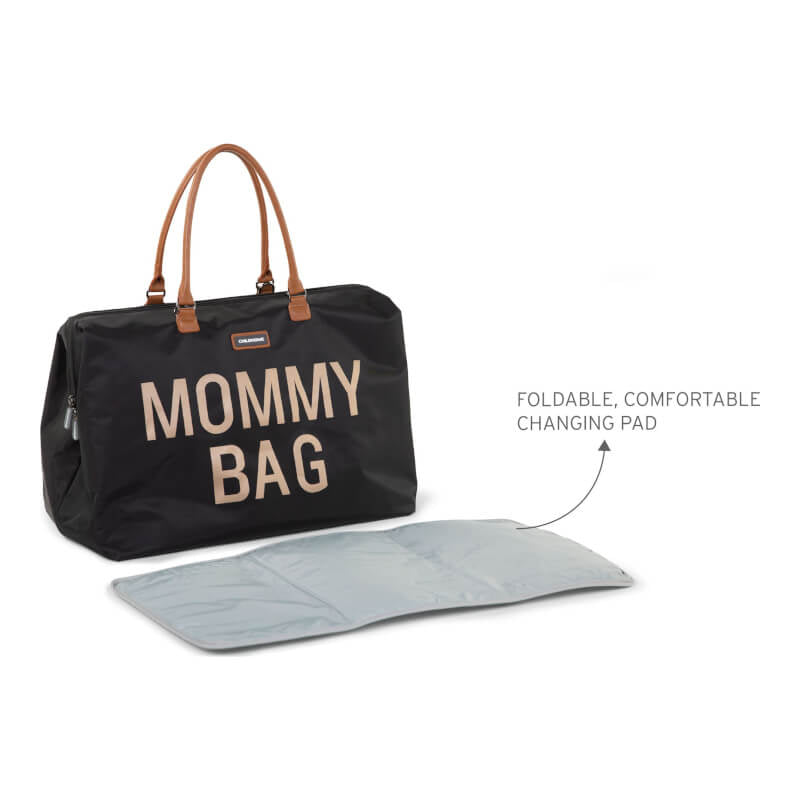 Childhome Mommy Nursery Bag - Black/Gold