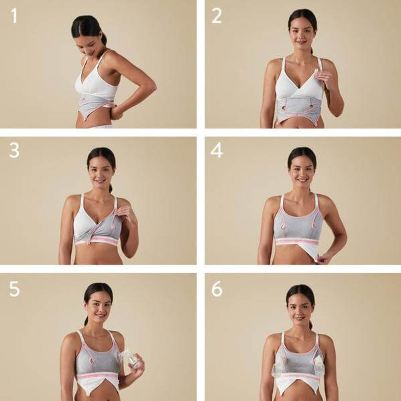 Bravado Designs Clip and Pump Sustainable Hands-Free Nursing Bra Accessory - Dove Heather