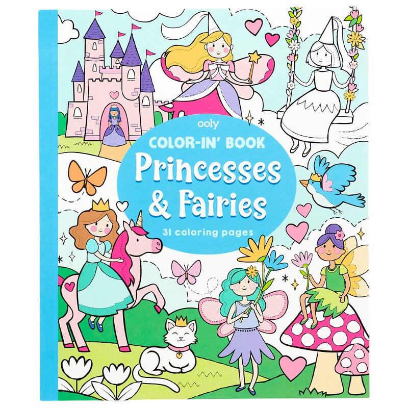 Ooly Color-in' Book - Princesses & Fairies