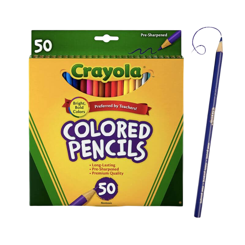 Crayola Colored Pencils, 50 Count Long