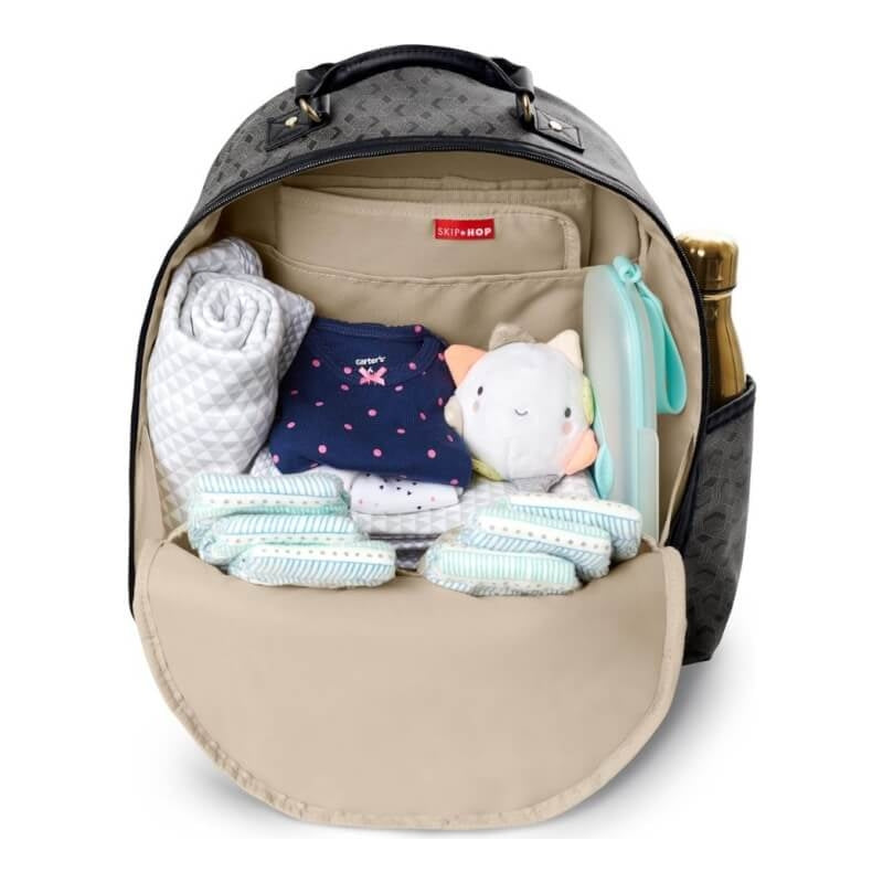 Skip Hop DECO Saffiano Diaper Backpack - Interweaved Lines
