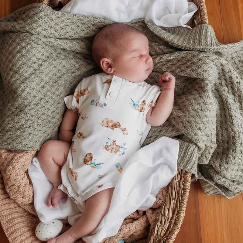 Snuggle Hunny Easter Short Sleeve Organic Bodysuit 3-6 Months (00)