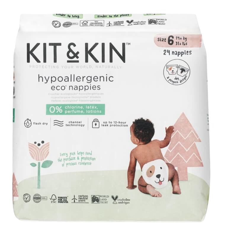 Kit & Kin Eco Nappies Size 6 (14 kg+) - 24pcs