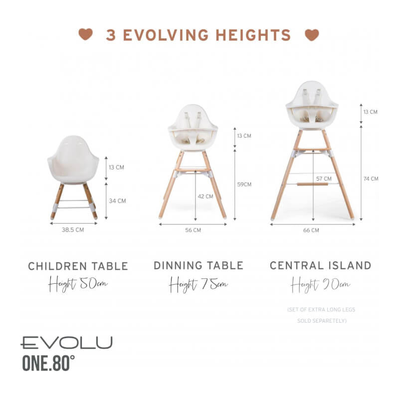 Childhome Evolu One.80° High Chair
