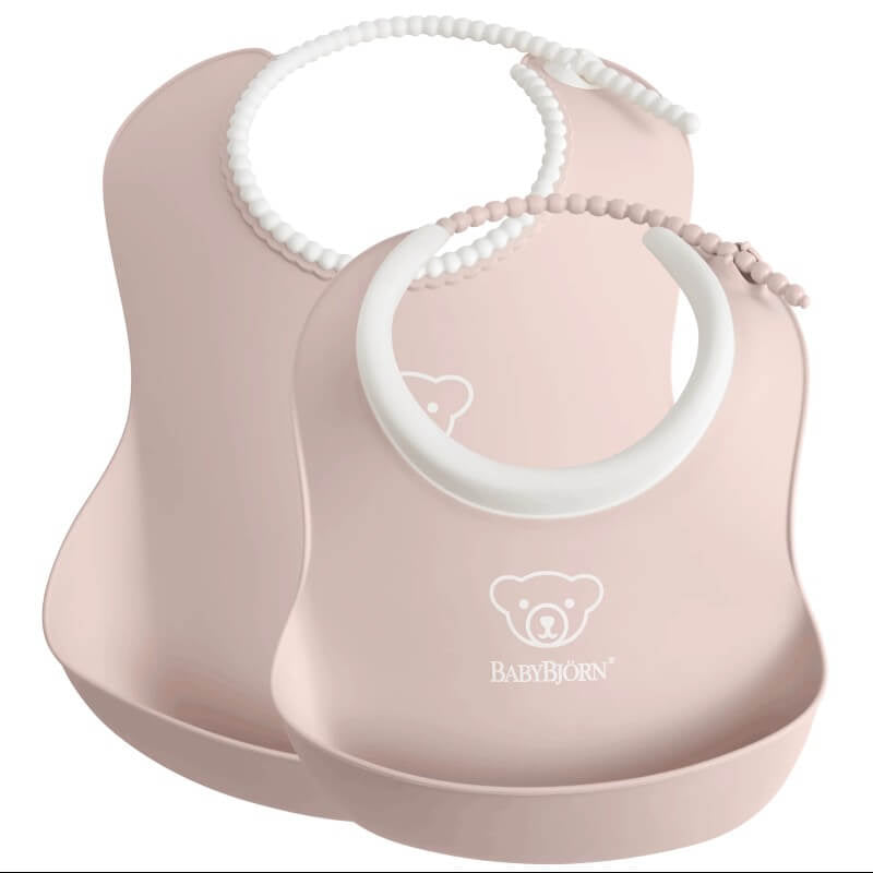 BabyBjorn Feeding Bib Set 2-Pack (1 Baby Bib and 1 Small Baby Bib)