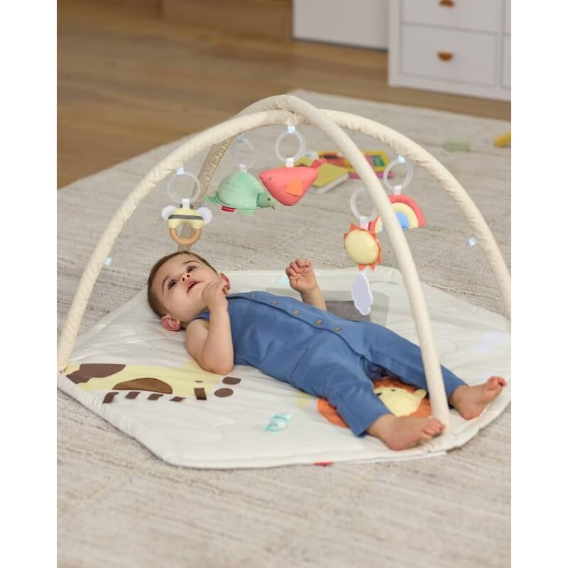 Skip Hop Geometric Wonders Activity Gym (With Crocodile Tummy Time Pillow)