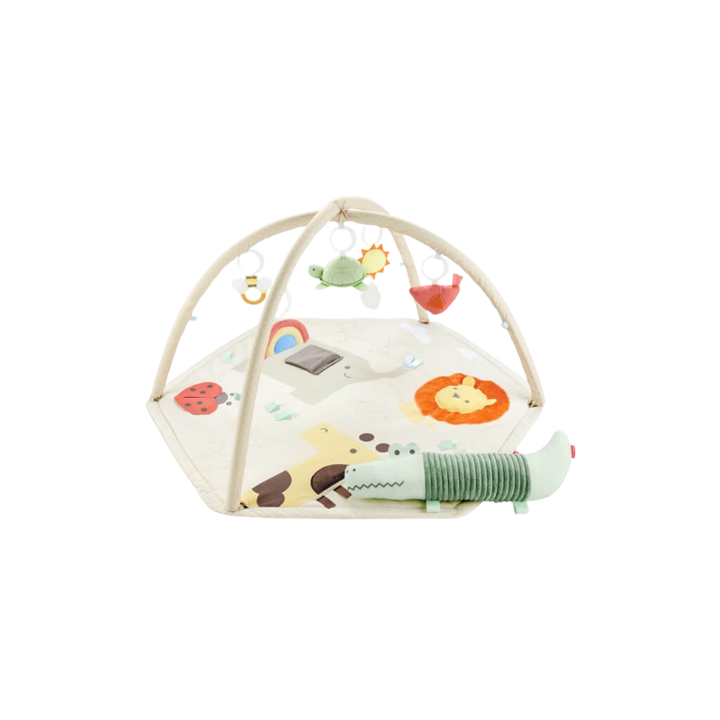 Skip Hop Geometric Wonders Activity Gym (With Crocodile Tummy Time Pillow)