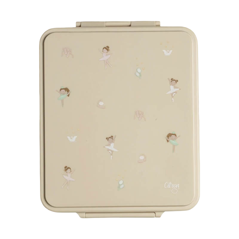Citron Grand Lunch Box with 4 Compartments and Food Jar - Ballerina