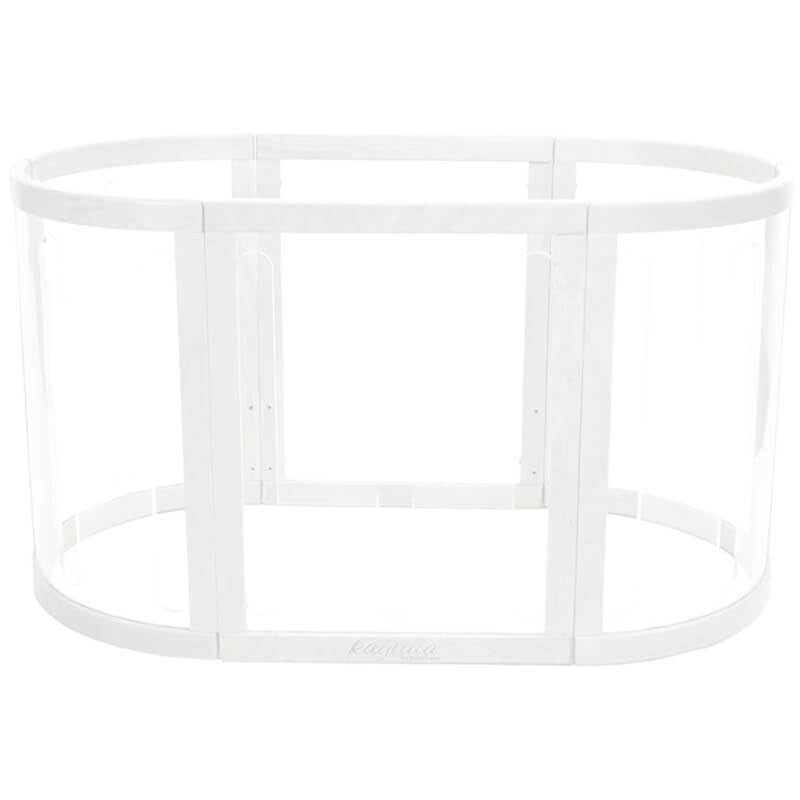Babyhood Kaylula Sova Cot Clear with Mattress - White
