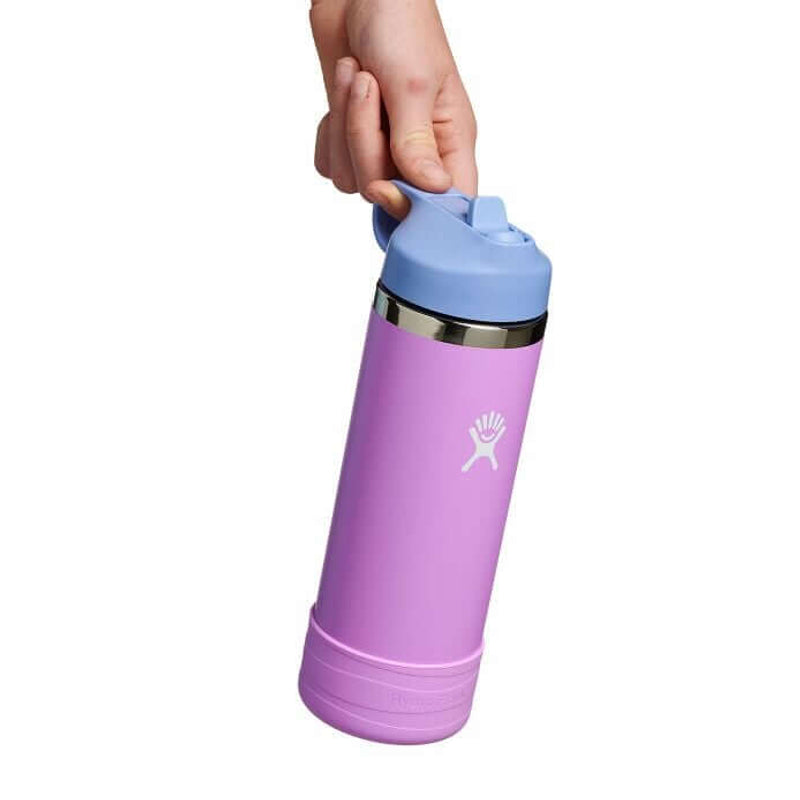 Hydro Flask Kids Wide Mouth Straw Lid with Boot Insulated Water Bottle - 18 Oz - Anemone