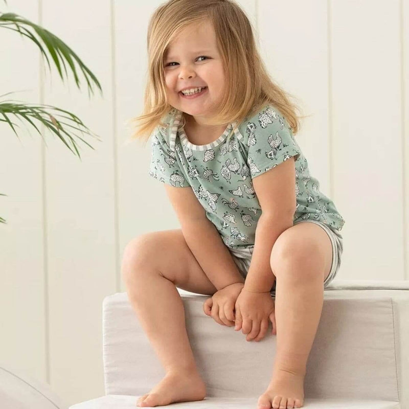Love to Dream Kids Shorts Pyjamas Original Chicken Run Olive / 3-4 Year