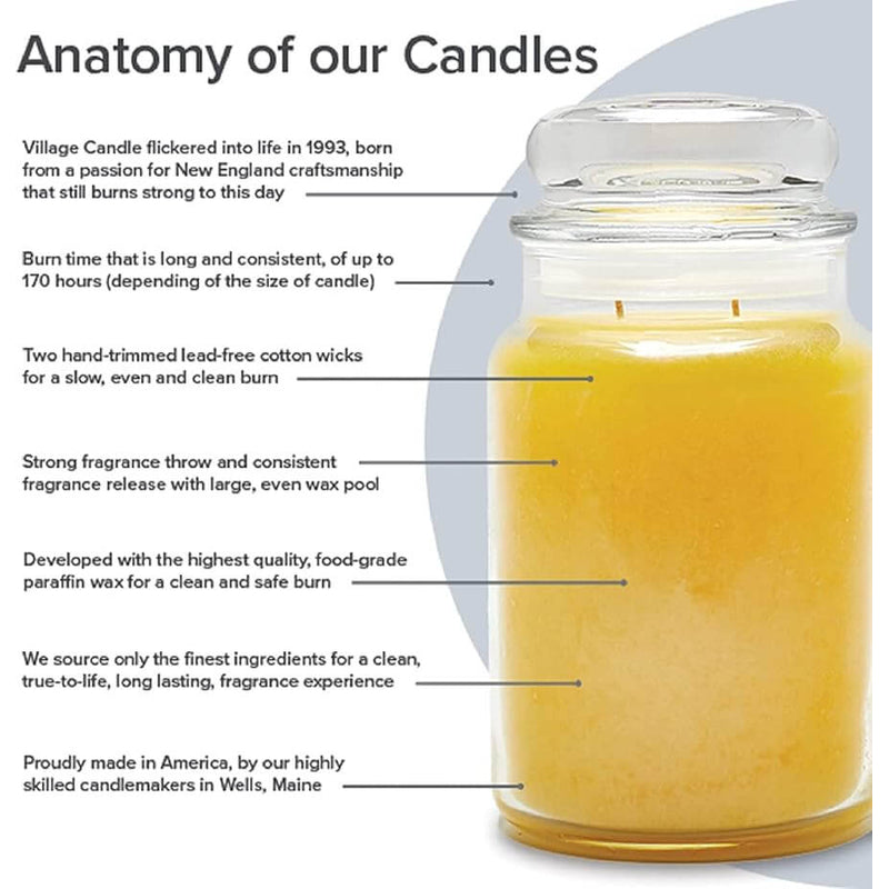 Village Candle Large Glass Apothecary Jar 26oz - Beachside