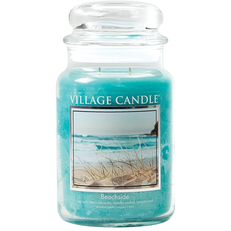 Village Candle Large Glass Apothecary Jar 26oz - Beachside