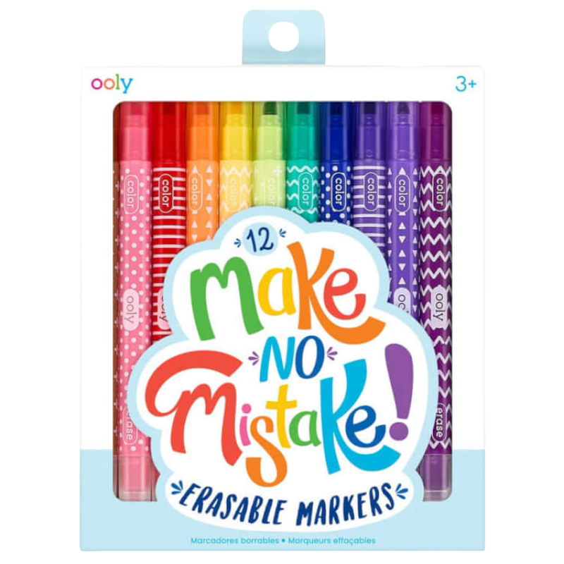 Ooly Make No Mistake! Erasable Markers - Set of 12