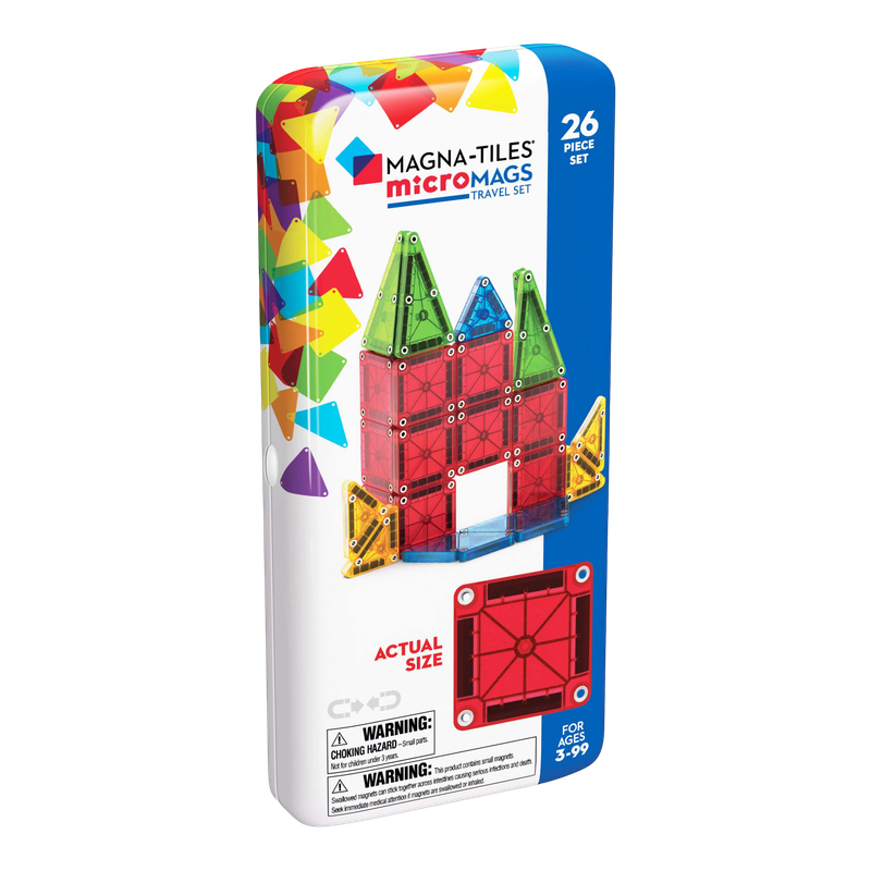 Magna-Tiles microMags Travel 26 Piece Set