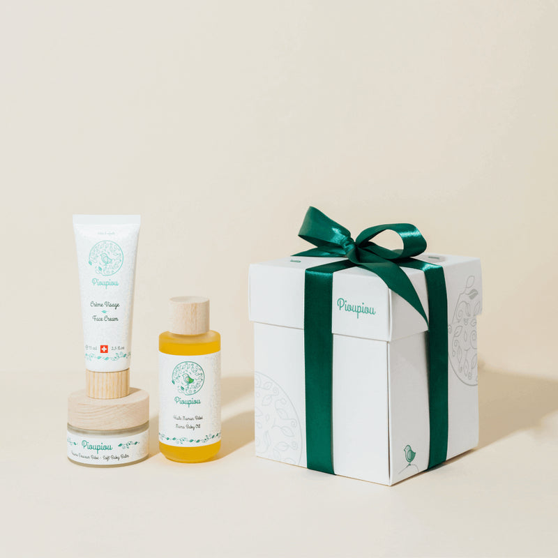 PiouPiou Moisturizing Trio Gift Set for Postpartum Mom & Baby