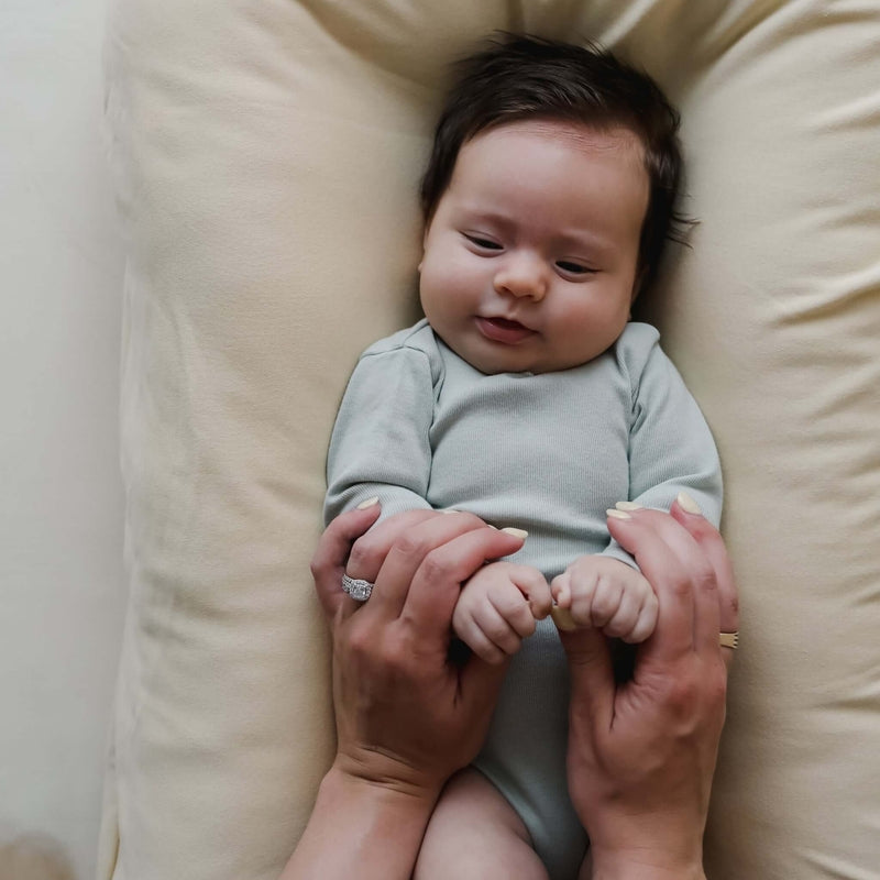 Snuggle Me Natural Infant Lounger with Cover