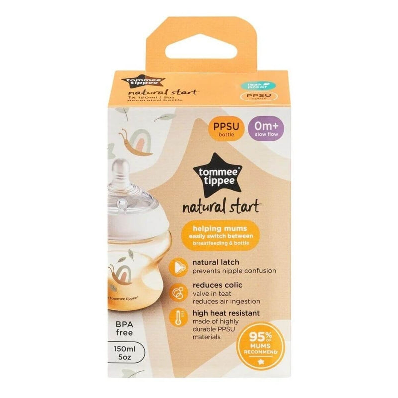 Tommee Tippee Natural Start Decor PPSU Bottle with S Soft Teat 150ml (1 Pack)